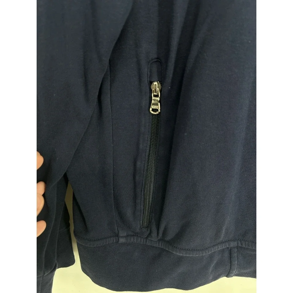 Polo Ralph Lauren Performance Track Jacket Mens XL Striped Navy Blue Full Zip Up